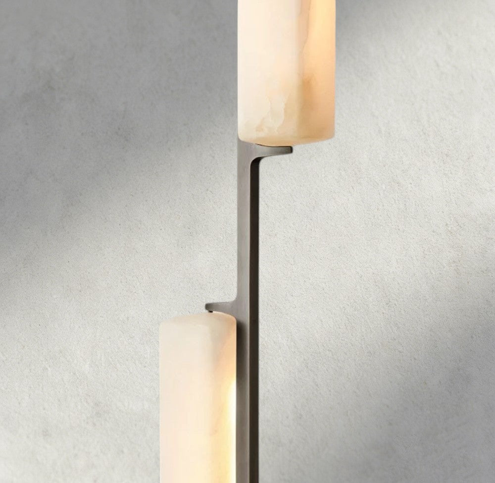 Audubon Alabaster Linear Chandelier 54"-Jecanoli