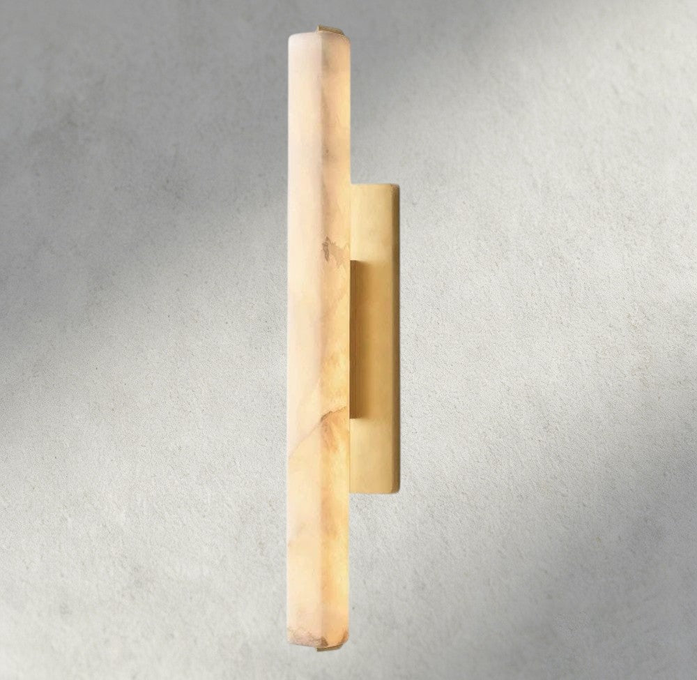 Audubon Alabaster Single Sconce-Jecanoli