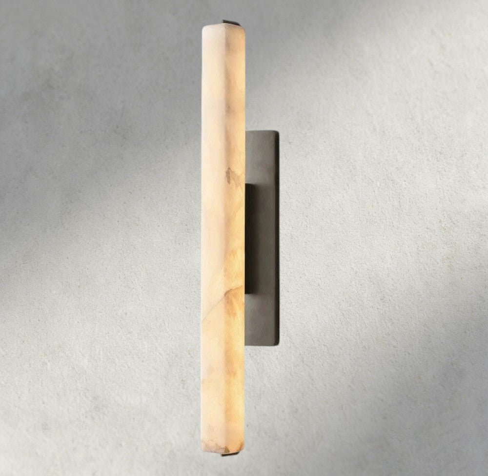 Audubon Alabaster Single Sconce-Jecanoli
