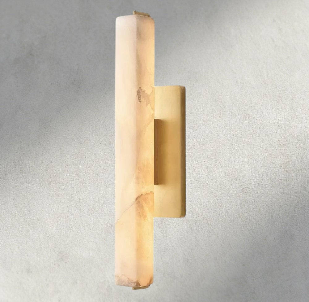 Audubon Alabaster Single Sconce-Jecanoli