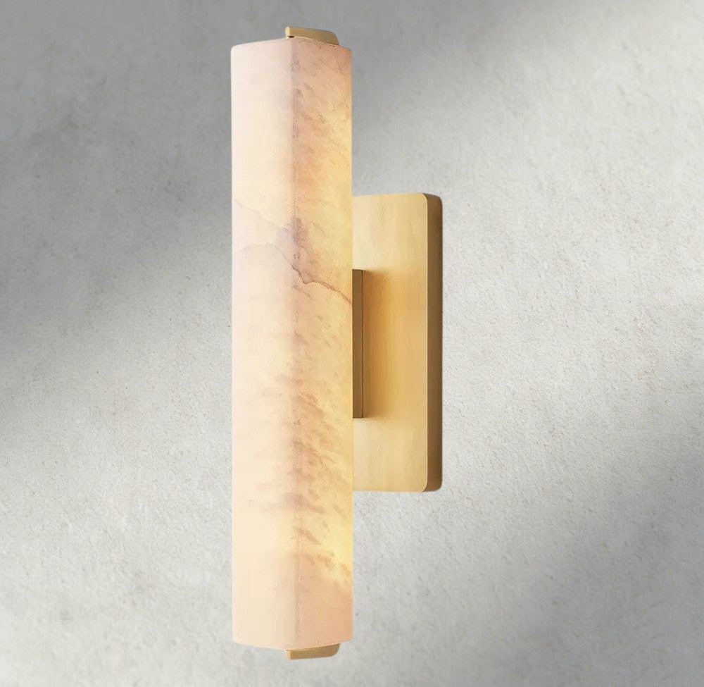 Audubon Alabaster Single Sconce-Jecanoli
