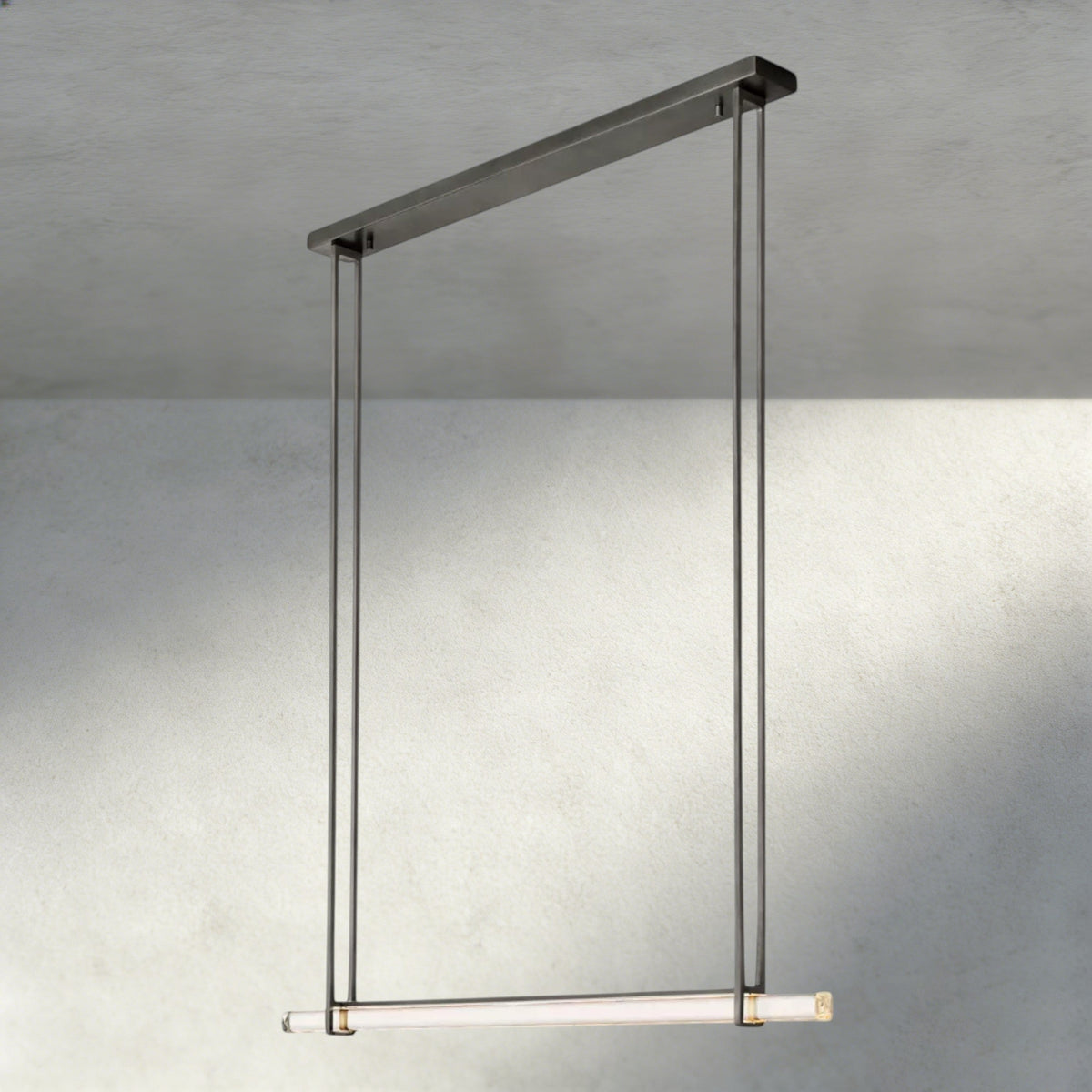 Audubon Crystal Linear Single Bar Chandelier-Jecanoli