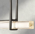Audubon Crystal Linear Single Bar Chandelier-Jecanoli