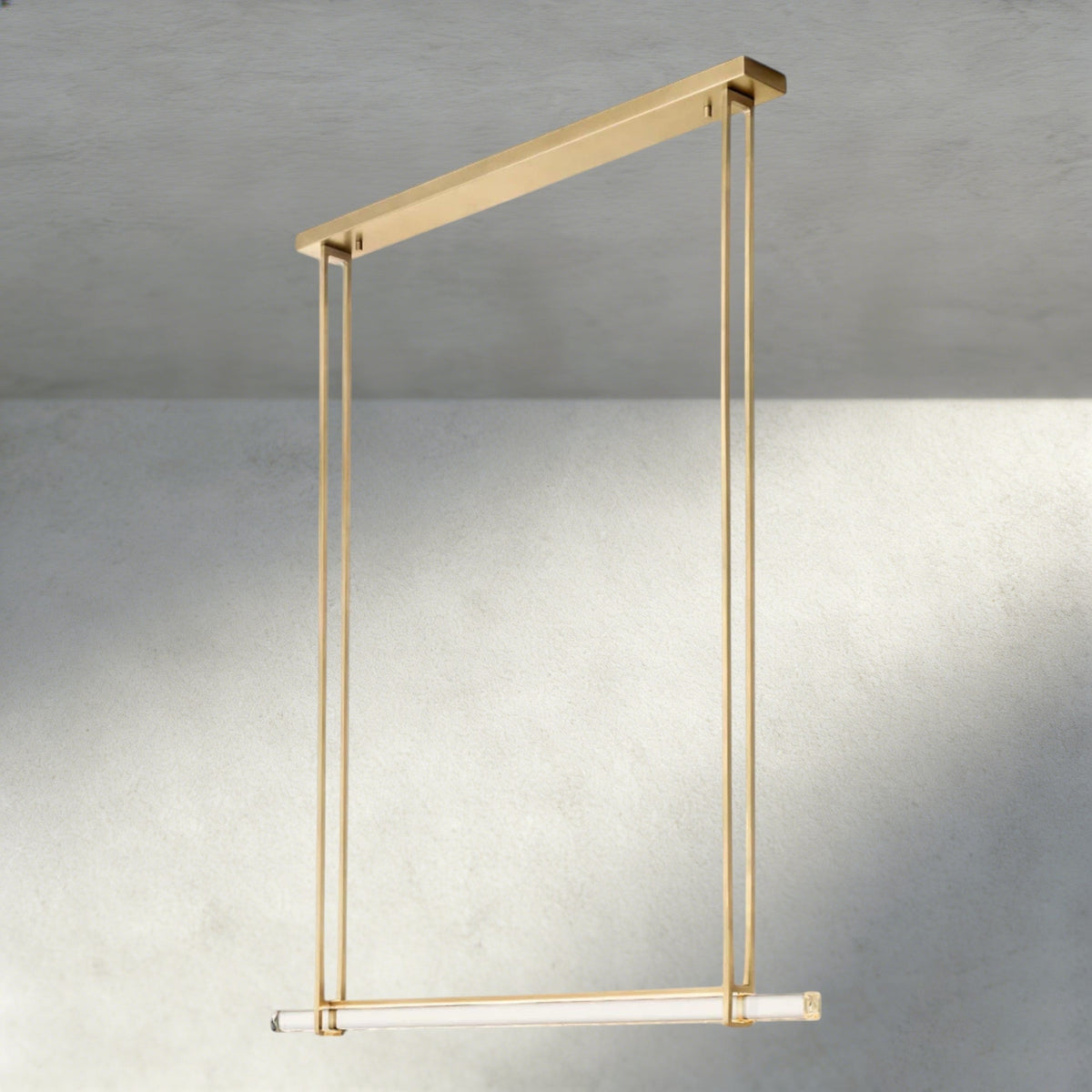 Audubon Crystal Linear Single Bar Chandelier-Jecanoli