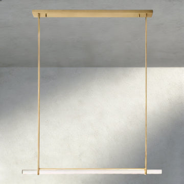Audubon Crystal Linear Single Bar Chandelier-Jecanoli