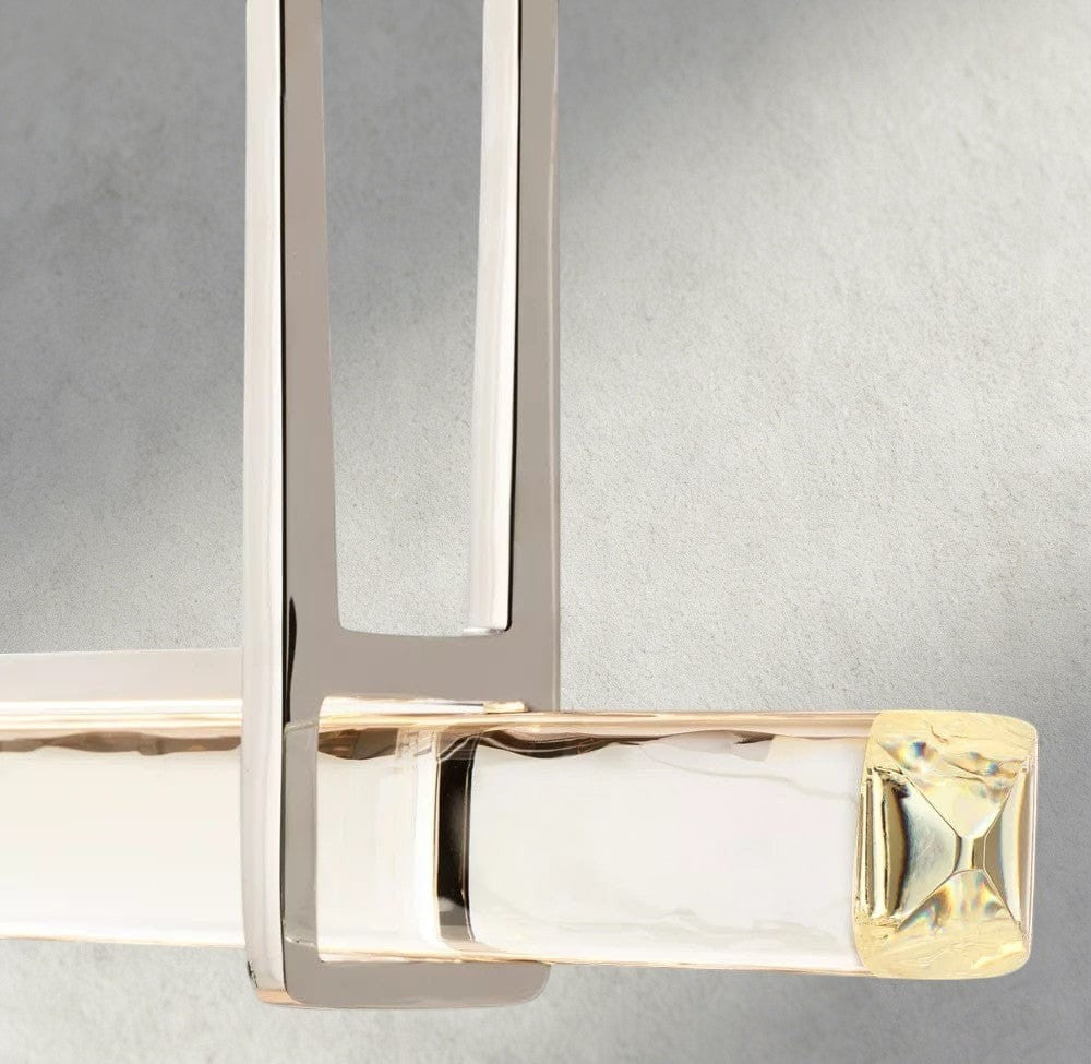 Audubon Crystal Linear Single Bar Chandelier-Jecanoli