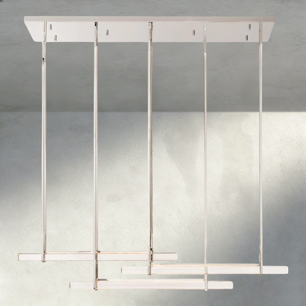 Audubon Crystal Triple Bar Linear Chandelier 60", 72"-Jecanoli