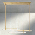 Audubon Crystal Triple Bar Linear Chandelier 60