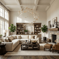 Aurelia Glass Leaf Chandelier - Dia 31.5″ × H 47.2″Amber & ClearWarm LightBlushlighting