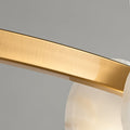 Austen Alabaster Chandelier - 6 heads D 60cm x H 15cm / ∅ 23.6″ x H 5.9″Brass＆WhiteJecanoli