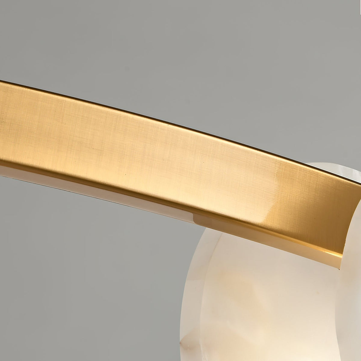 Austen Alabaster Chandelier - 6 heads D 60cm x H 15cm / ∅ 23.6″ x H 5.9″Brass＆WhiteJecanoli