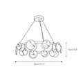 Austen Alabaster Chandelier - 6 heads D 60cm x H 15cm / ∅ 23.6″ x H 5.9″Brass＆WhiteJecanoli