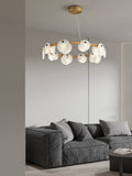 Austen Alabaster Chandelier - 6 heads D 60cm x H 15cm / ∅ 23.6″ x H 5.9″Brass＆WhiteJecanoli