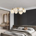Austen Alabaster Chandelier - 6 heads D 60cm x H 15cm / ∅ 23.6″ x H 5.9″Brass＆WhiteJecanoli