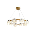 Austen Alabaster Chandelier - 6 heads D 60cm x H 15cm / ∅ 23.6″ x H 5.9″Brass＆WhiteJecanoli