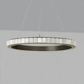 Avalon Alabaster Round Chandelier - 23.6″Dia x 59″HBlackWarm White-Jecanoli