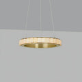 Avalon Alabaster Round Chandelier - 31.5″Dia x 59″HBlackWarm White-Jecanoli