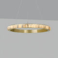 Avalon Alabaster Round Chandelier - 39.4″Dia x 59″HBlackWarm White-Jecanoli