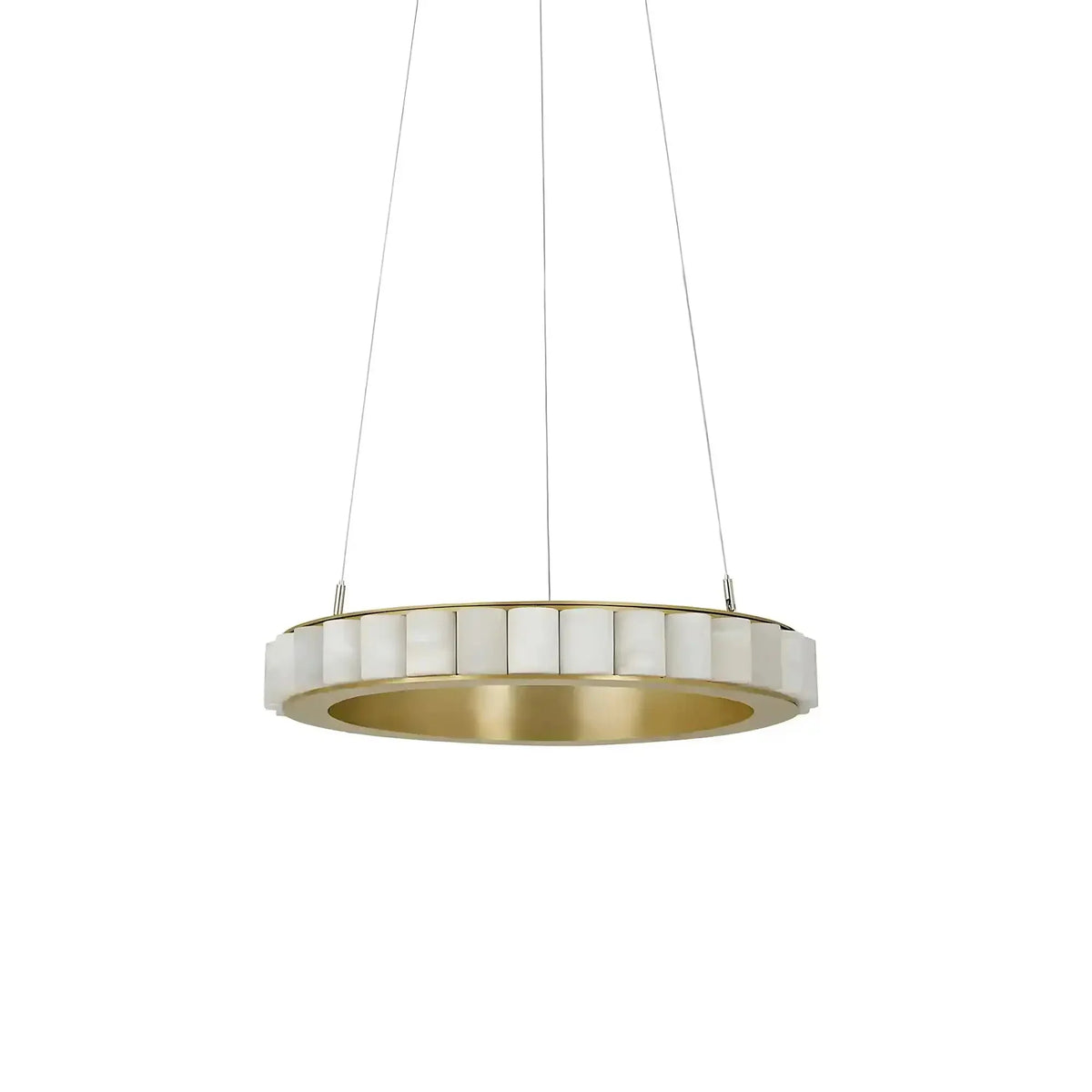 Avalon Alabaster Round Chandelier - 15.7″Dia x 59″HCopperWarm White-Jecanoli