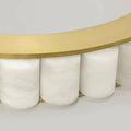 Avalon Halo Modern Chandelier - Satin Brass With Honed Alabaster Stone-Jecanoli