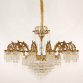 47 Inch Wide French Empire Style Brass Crystal Chandelier Gold Living Room Chandelier-铜灯-Jecanoli