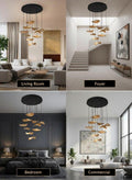Bidi Multi Light Pendant Chandelier-Jecanoli