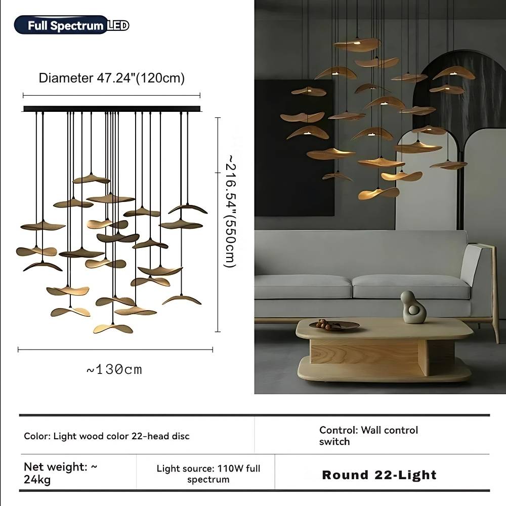 Bidi Multi Light Pendant Chandelier-Jecanoli