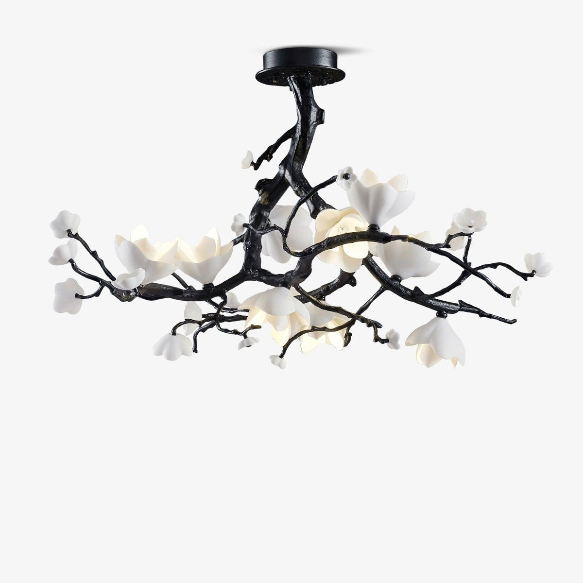 Black Branch Copper Tree Chandelier-Jecanoli
