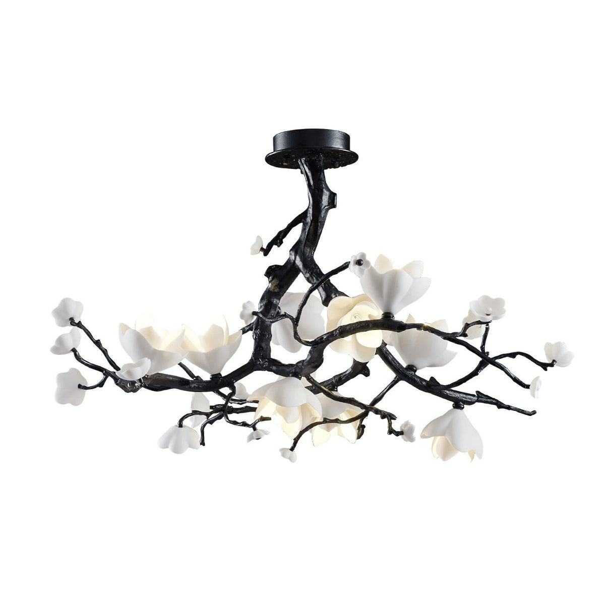 Black Branch Copper Tree Chandelier-Jecanoli