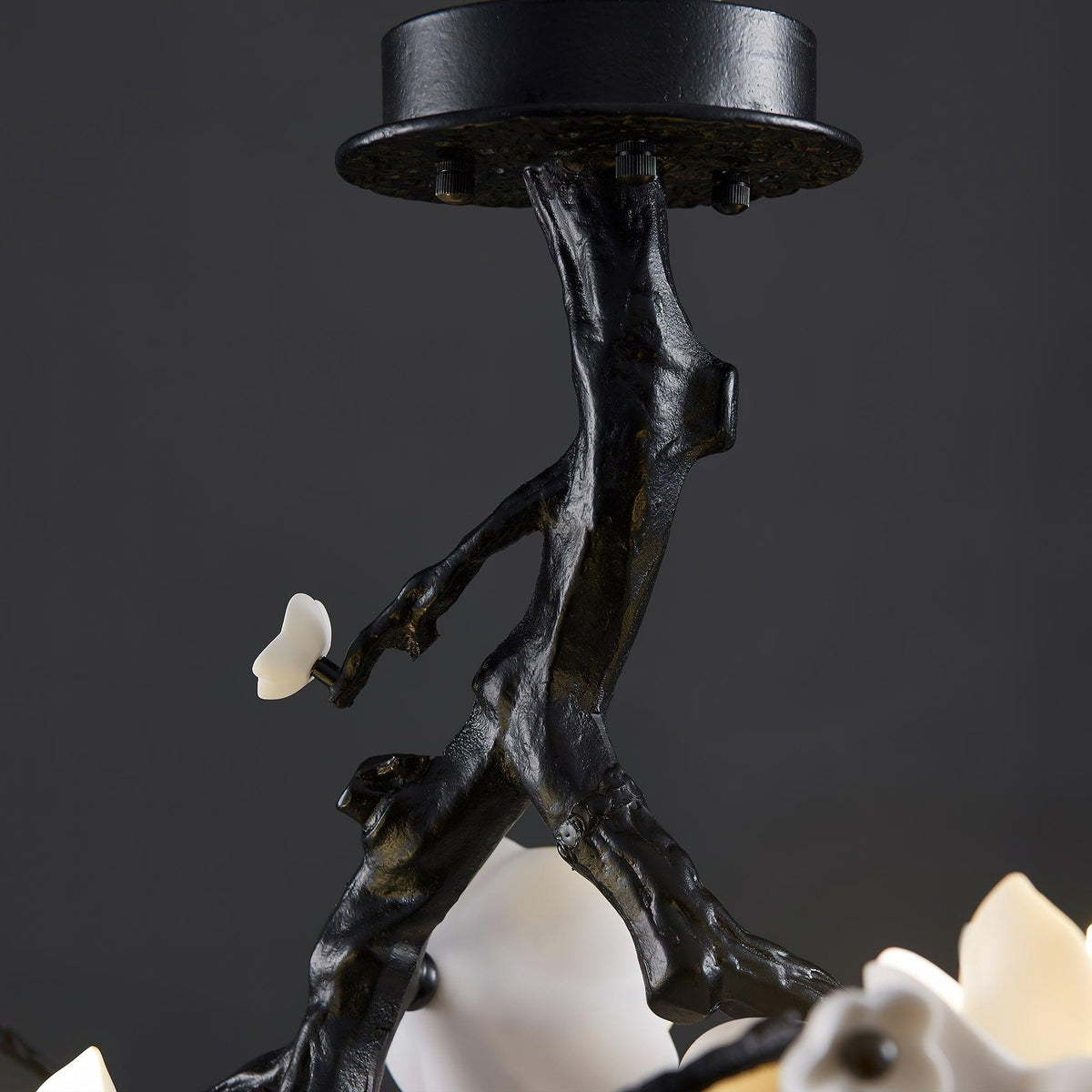 Black Branch Copper Tree Chandelier-Jecanoli