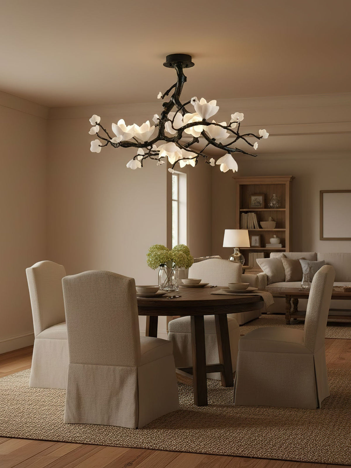 Black Branch Copper Tree Chandelier-Jecanoli