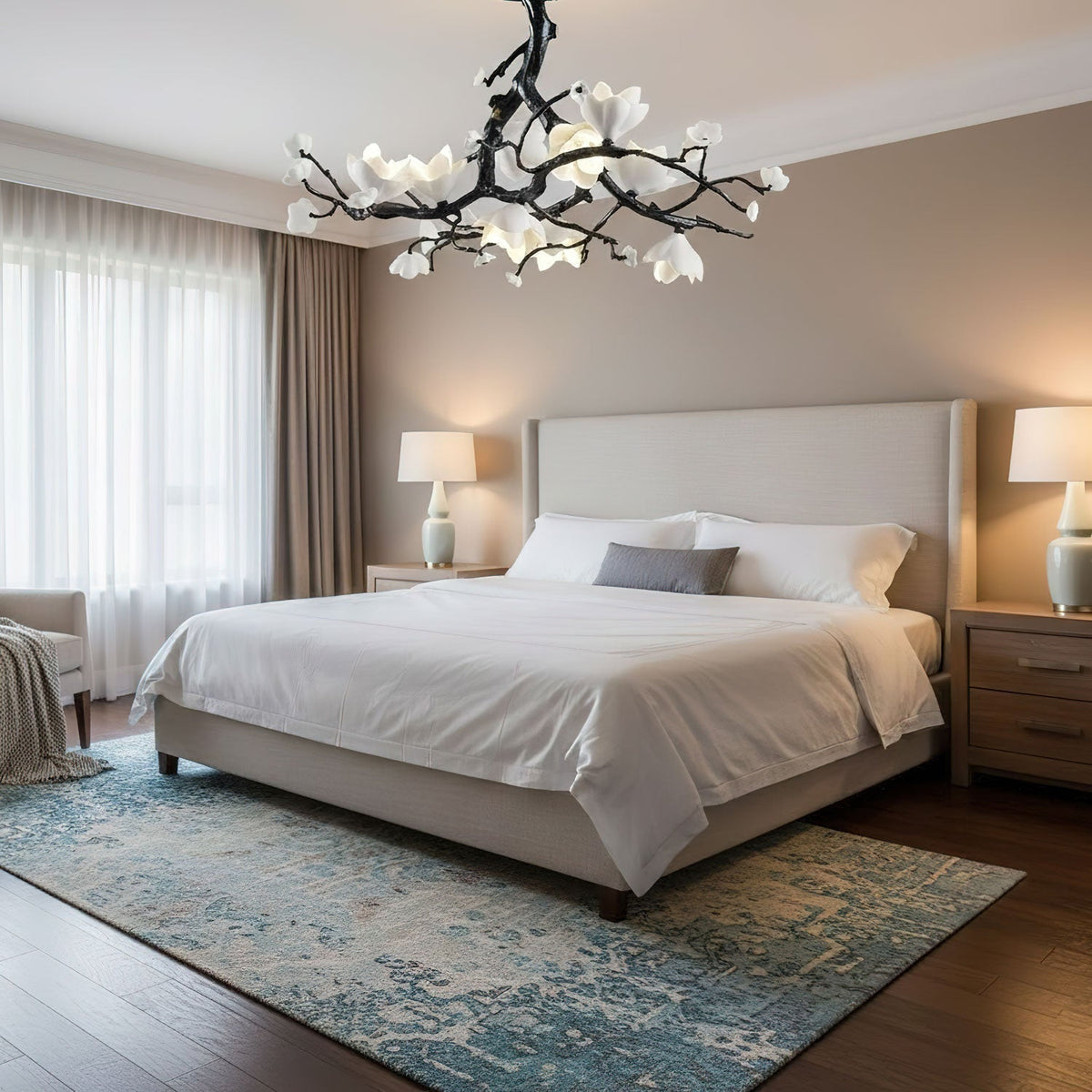 Black Branch Copper Tree Chandelier-Jecanoli
