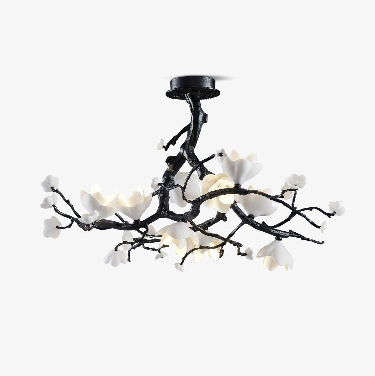 Black Branch Copper Tree Chandelier-Jecanoli