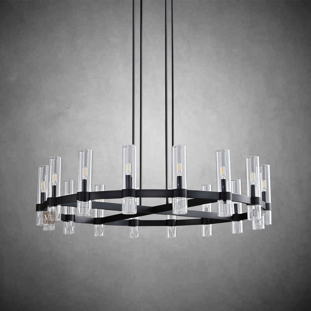 Ravion Glass Round Chandelier