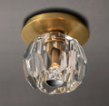 Boule De Clear Crystal Ball Flush Mount-Jecanoli