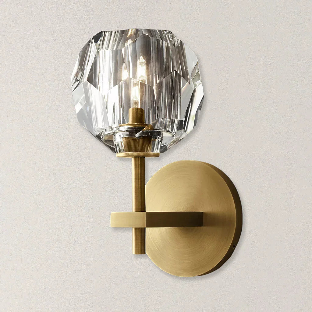 Boule De Clear Crystal Grand Wall Sconce-Jecanoli