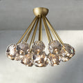 Boule De Clear/ Smoke Cristal Flushmount 24