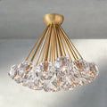 Boule De Clear/ Smoke Cristal Flushmount 24