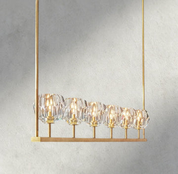 Boule De Cristal Clear Glass Linear Chandelier 48", 60"-Jecanoli