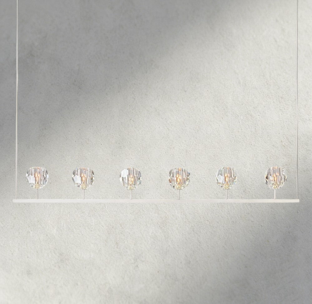 Boule De Cristal Clear Glass Linear Chandelier 48", 60"-Jecanoli
