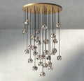Boule De Cristal Clear/ Smoke Glass Round Cluster Chandelier 14