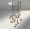 Boule De Cristal Clear/ Smoke Glass Round Cluster Chandelier 14