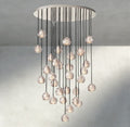 Boule De Cristal Clear/ Smoke Glass Round Cluster Chandelier 14