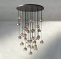 Boule De Cristal Clear/ Smoke Glass Round Cluster Chandelier 14