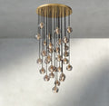 Boule De Cristal Clear/ Smoke Glass Round Cluster Chandelier 14