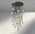 Boule De Cristal Clear/ Smoke Glass Round Cluster Chandelier 14