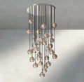 Boule De Cristal Clear/ Smoke Glass Round Cluster Chandelier 14