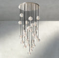 Boule De Cristal Clear/ Smoke Glass Round Cluster Chandelier 14