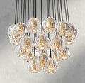 Boule De Cristal Clear/ Smoke Glass Round Cluster Chandelier 14
