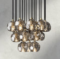 Boule De Cristal Clear/ Smoke Glass Round Cluster Chandelier 14